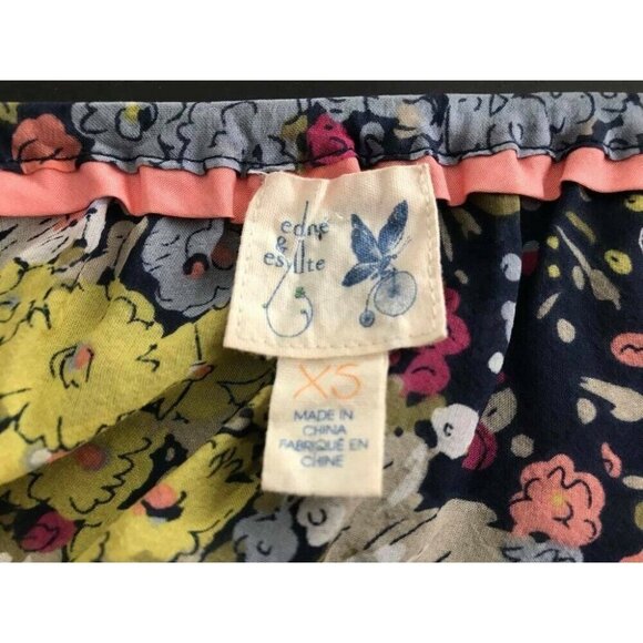 ANTHROPOLOGIE Edme & Esyllte 100% Silk Blouse Top Size XS Semi Sheer Floral - Picture 6 of 7